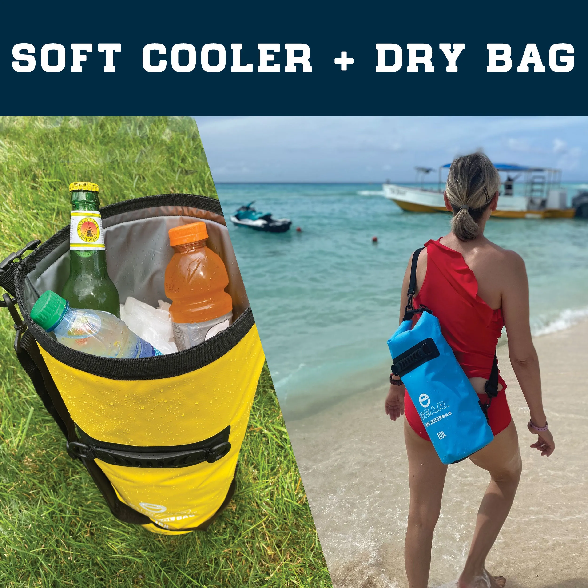 10L - Enthusiast Gear Insulated Dry Bag Floating Cooler – Roll Top, Leak Proof, Waterproof, Collapsible