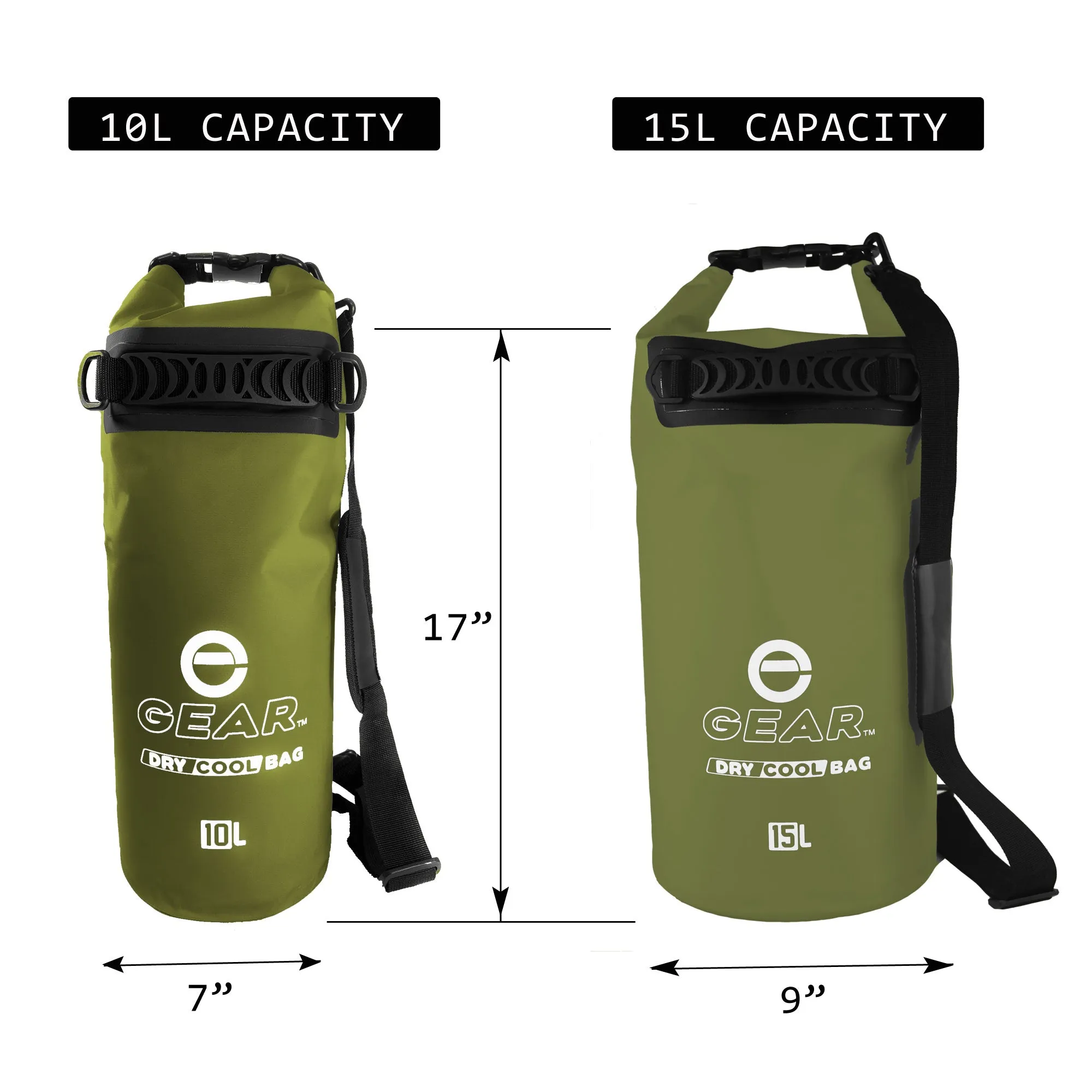 10L - Enthusiast Gear Insulated Dry Bag Floating Cooler – Roll Top, Leak Proof, Waterproof, Collapsible