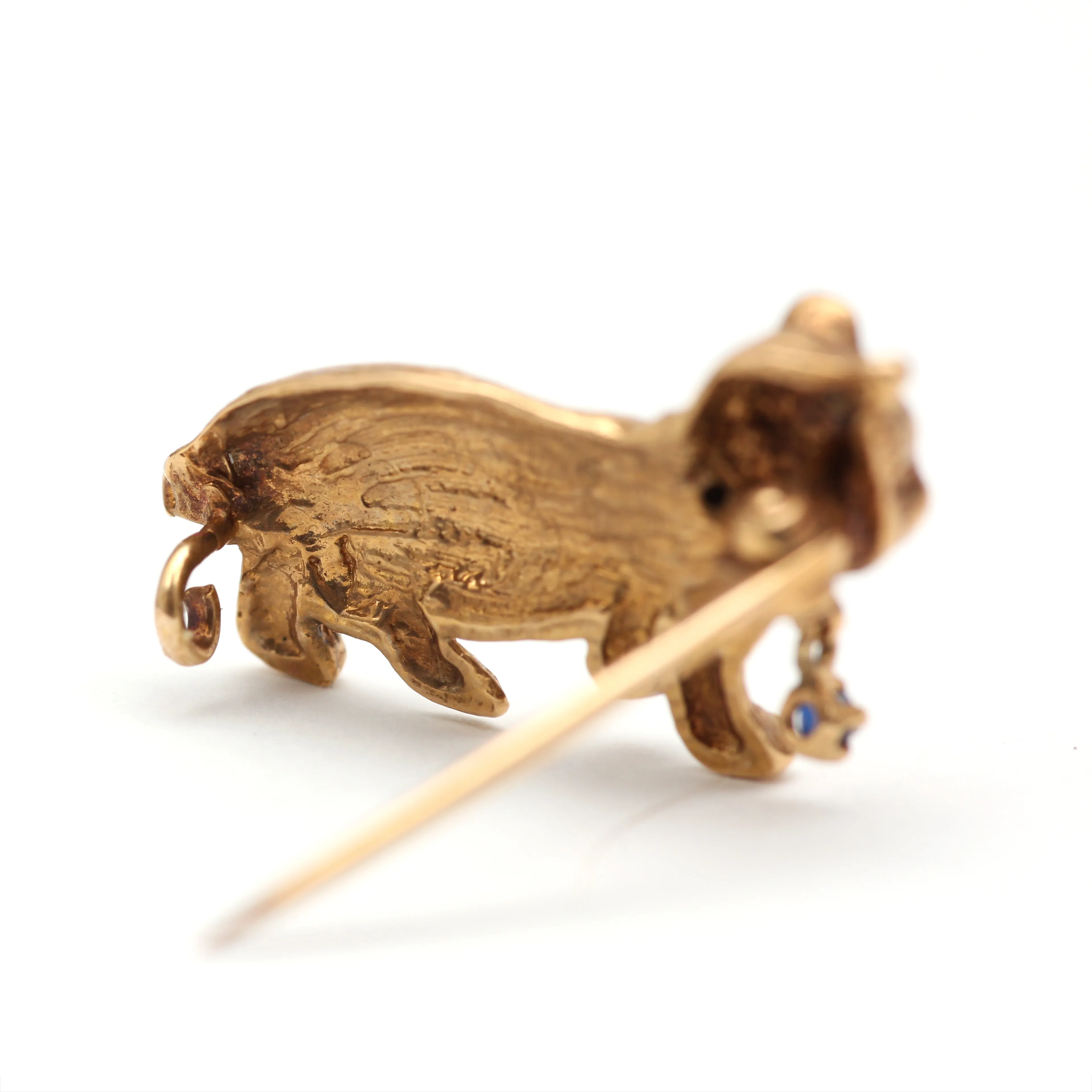14k Victorian Kitten Brooch