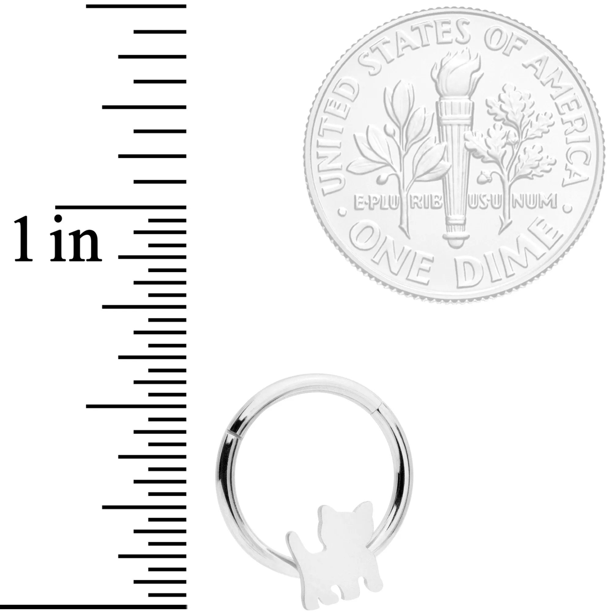 16 Gauge 3/8 Kitty Cat Hinged Segment Ring
