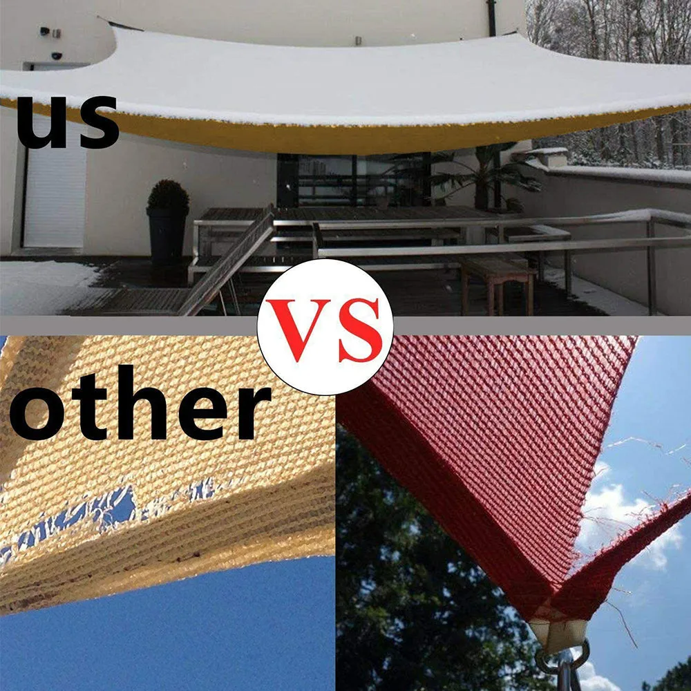 20'x'26' Rectangle Patio Sun Shade Sail（Sand Color）