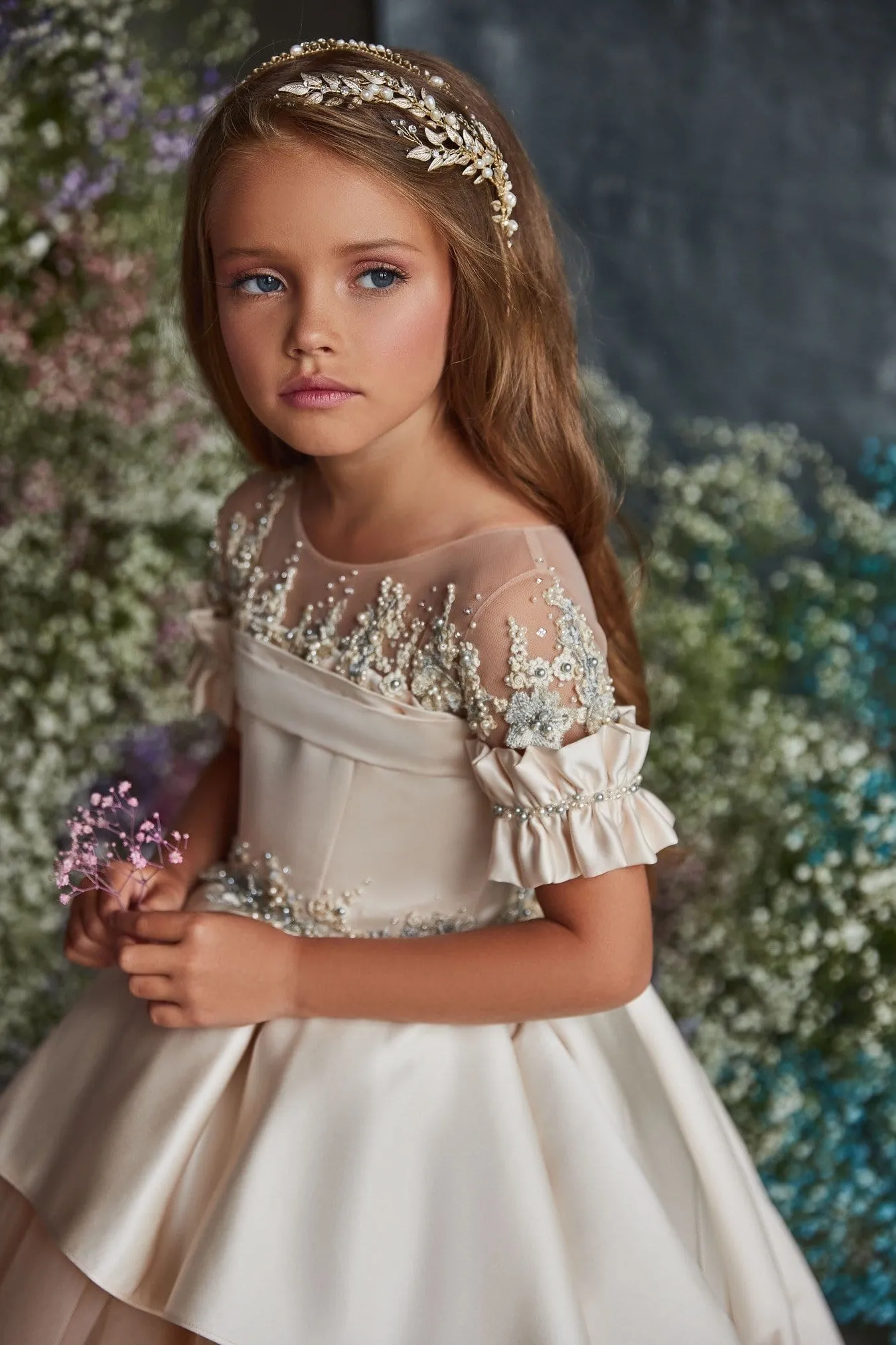 3207 Off-shoulder Satin Bridesmaid Dress