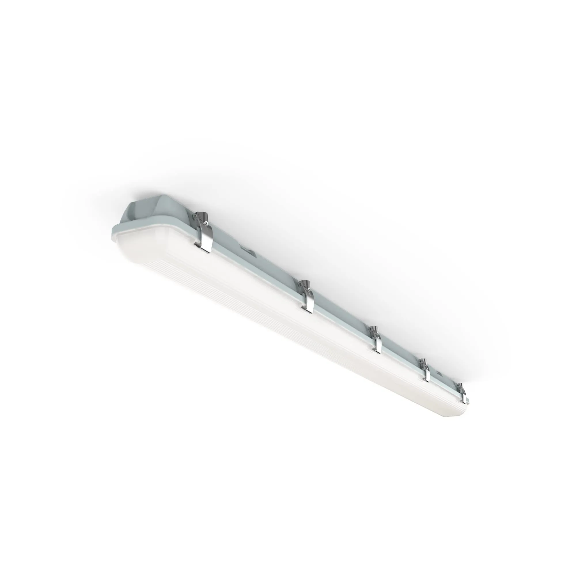 4lite Professional Indoor Or Outdoor Single LED Fully Weatherproof Batten 5ft/1500mm Length IP65 30w 3230lm Polycarbonate Body Non Corrosive Cool White Perfect for Garage Or Loft Lighting