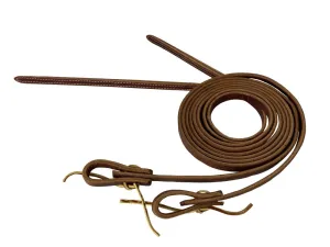 7'8" X 1/2" Double Stitched Harness Leather Weighted Split Reins. MADE IN THE USA.