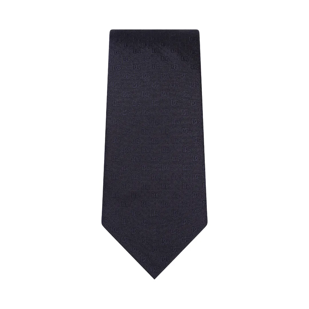 8-CM SILK JACQUARD BLADE TIE WITH DG LOGO
