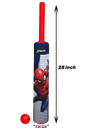 ADLON Cricket Kit Set for Kids 3 Stumps with 1 Bat and 1 Ball for Playing Perfect Cricket Combo Set (Spiderman Cricket Set)