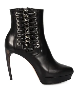 Alexander McQueen Braided Chain Leather Pumps