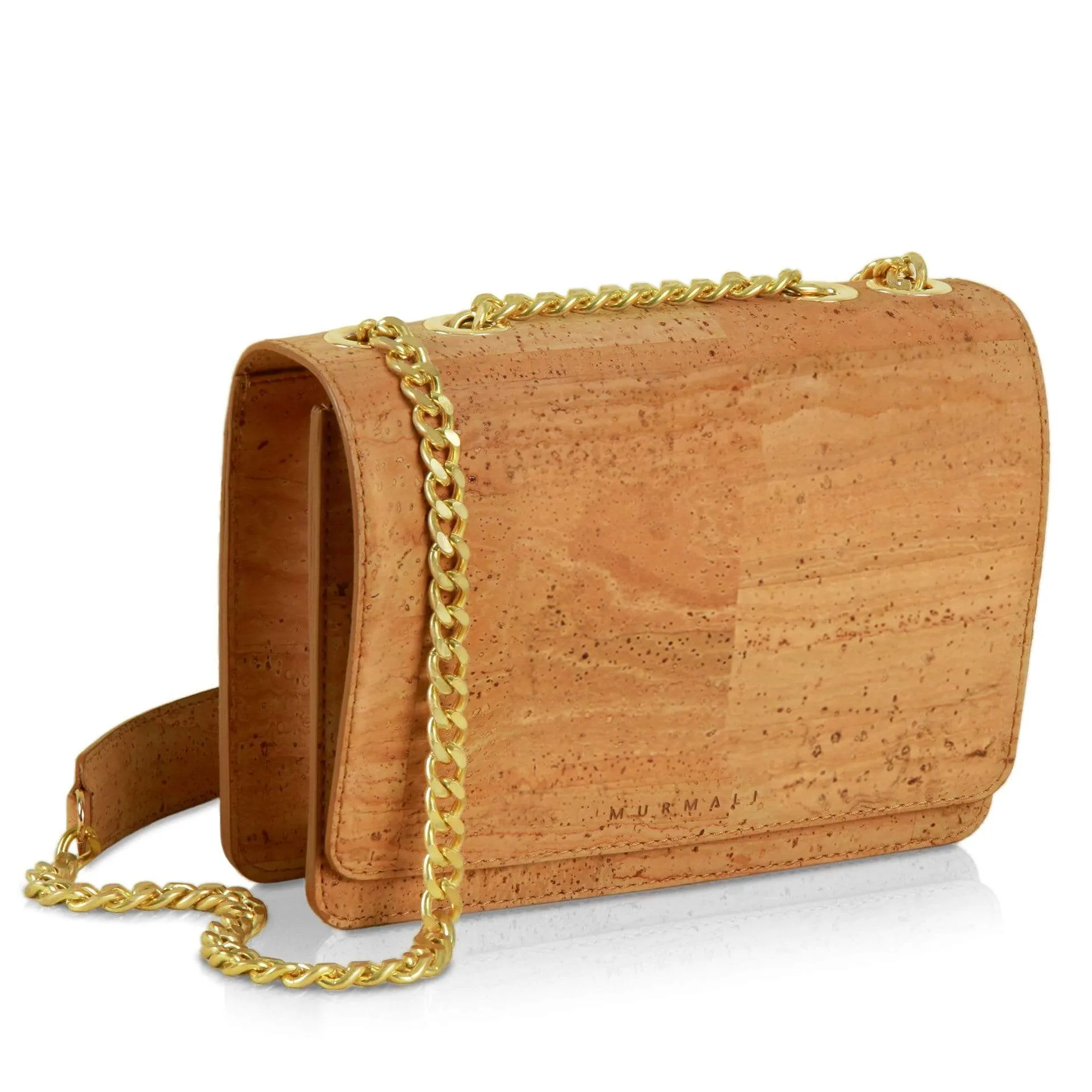 Alpha Handcrafted Cork Vegan Crossbody Bag | Natural