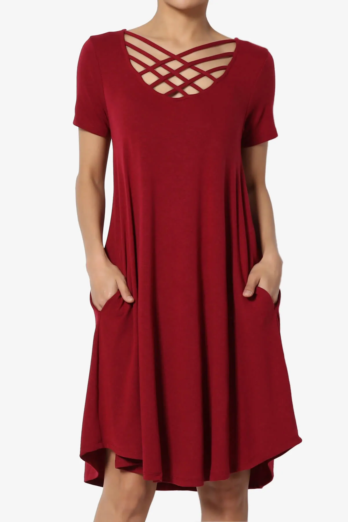 Amella Strappy Scoop Neck Pocket Dress