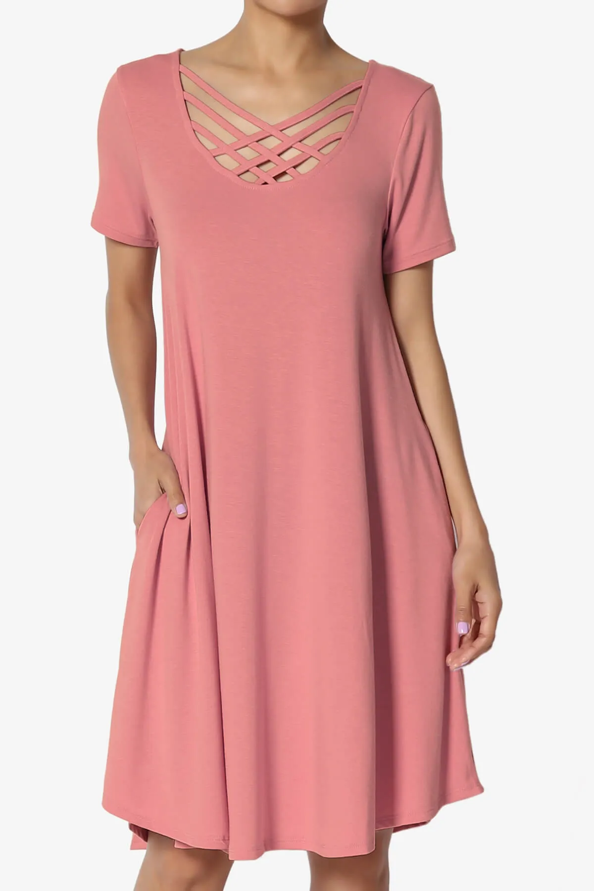 Amella Strappy Scoop Neck Pocket Dress
