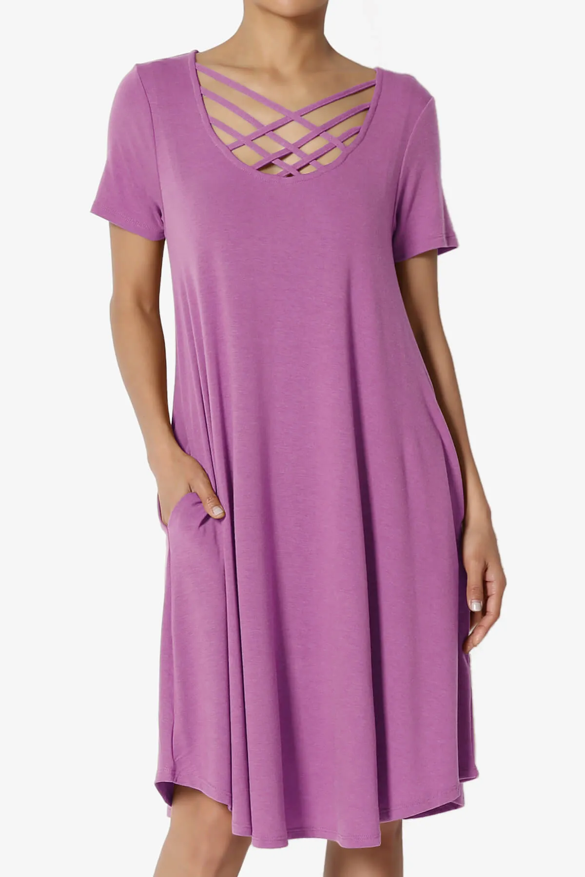 Amella Strappy Scoop Neck Pocket Dress