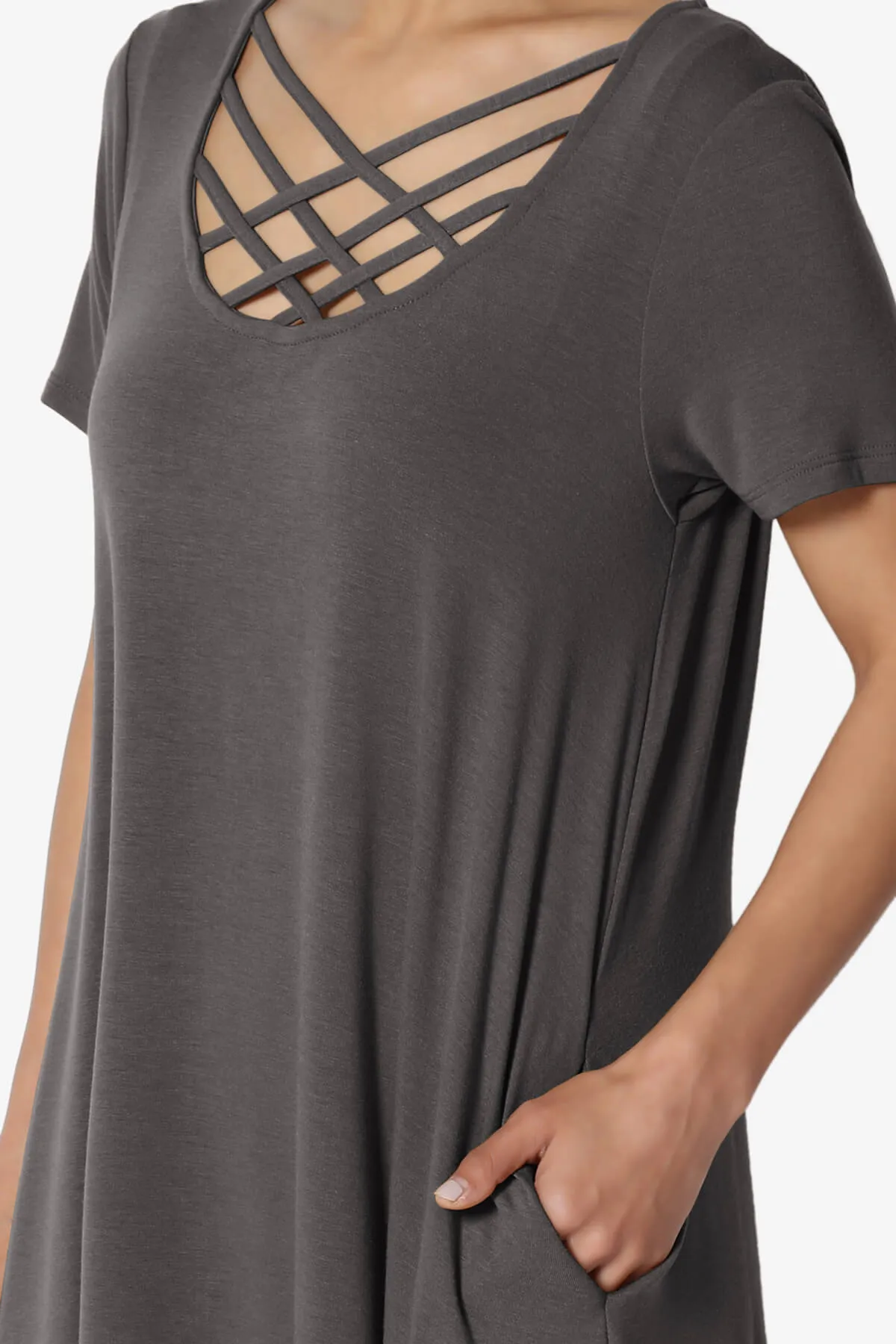 Amella Strappy Scoop Neck Pocket Dress