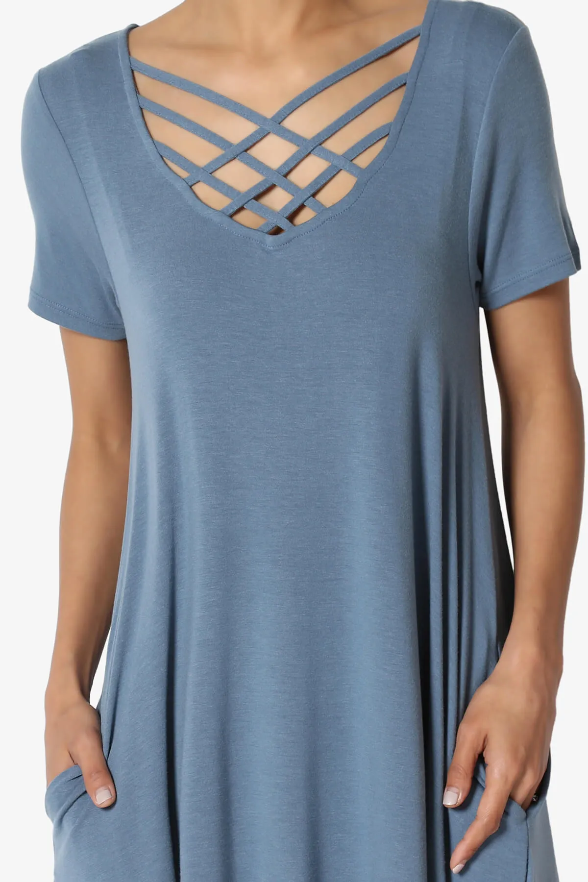 Amella Strappy Scoop Neck Pocket Dress