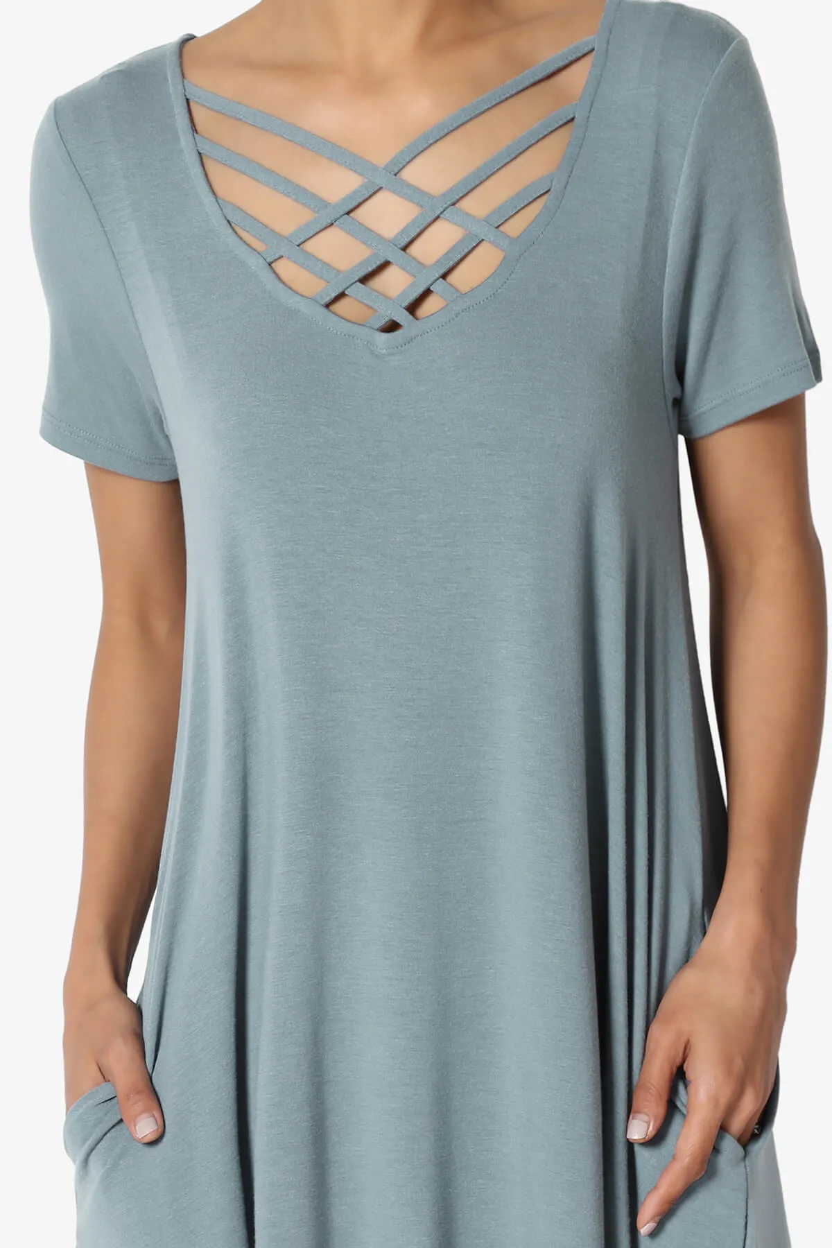 Amella Strappy Scoop Neck Pocket Dress