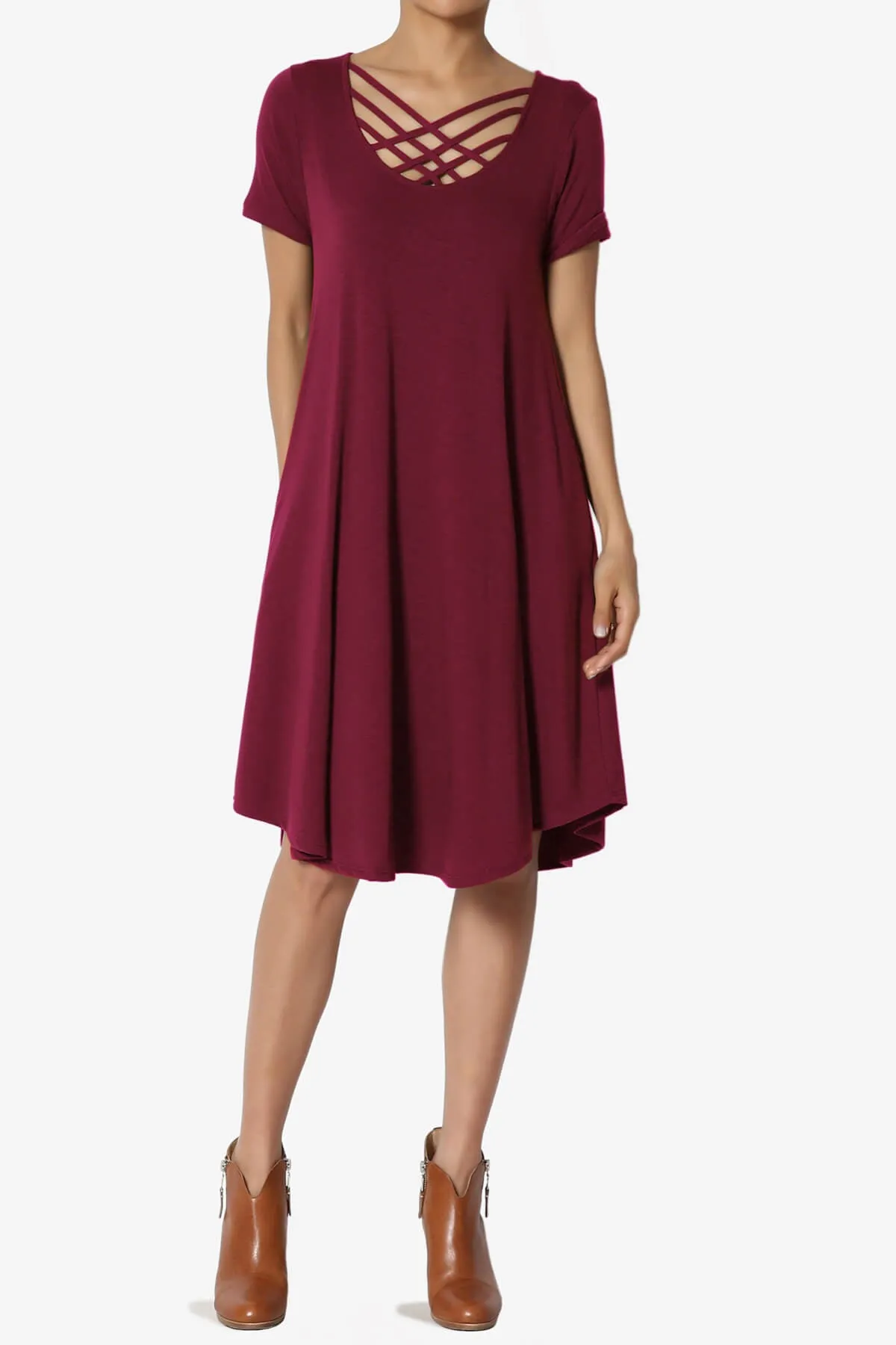 Amella Strappy Scoop Neck Pocket Dress