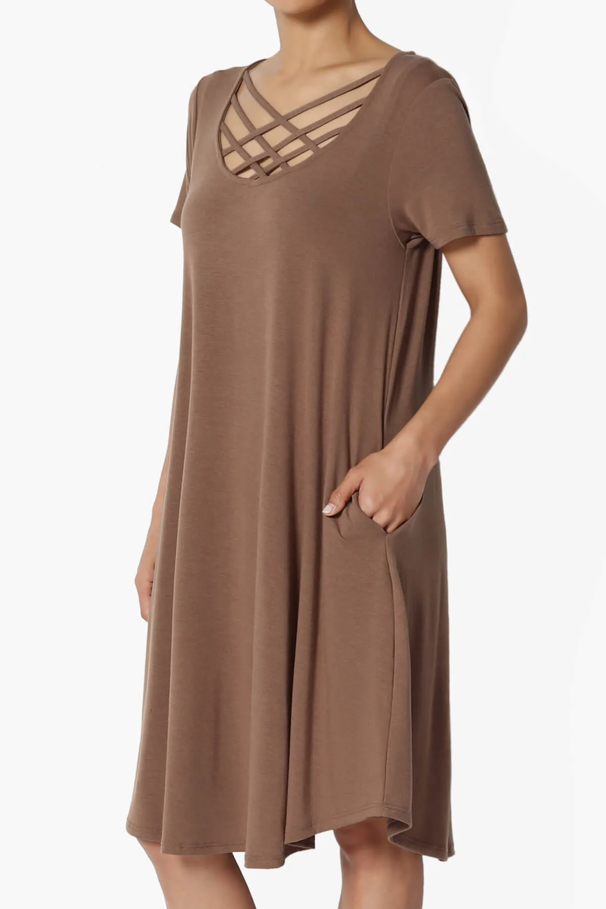 Amella Strappy Scoop Neck Pocket Dress