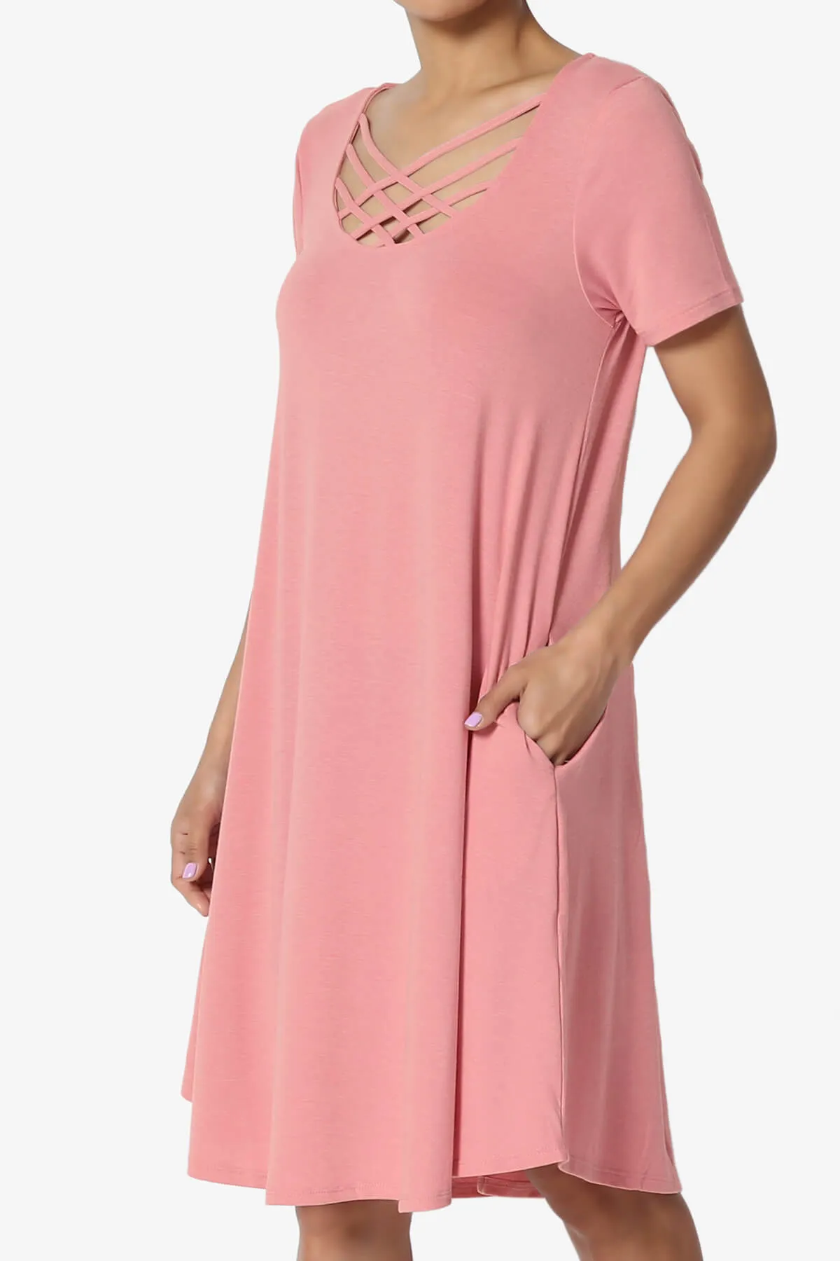 Amella Strappy Scoop Neck Pocket Dress