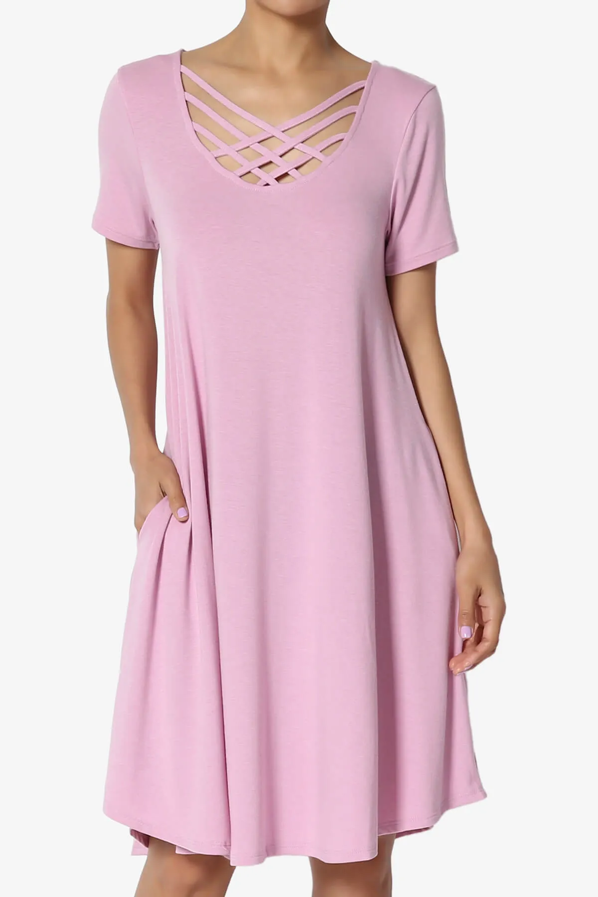 Amella Strappy Scoop Neck Pocket Dress