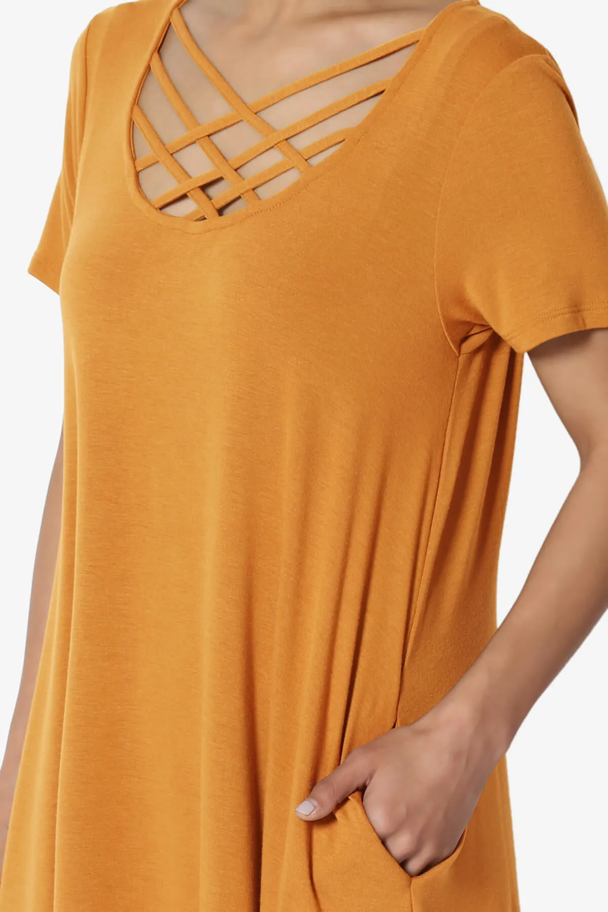 Amella Strappy Scoop Neck Pocket Dress