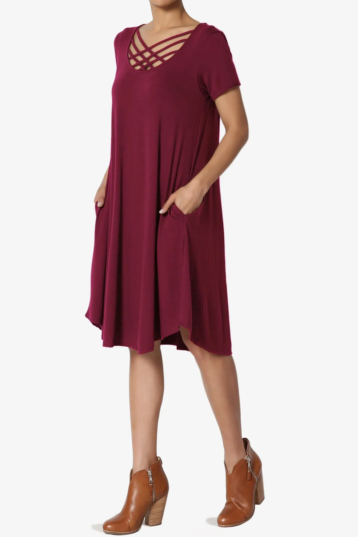 Amella Strappy Scoop Neck Pocket Dress