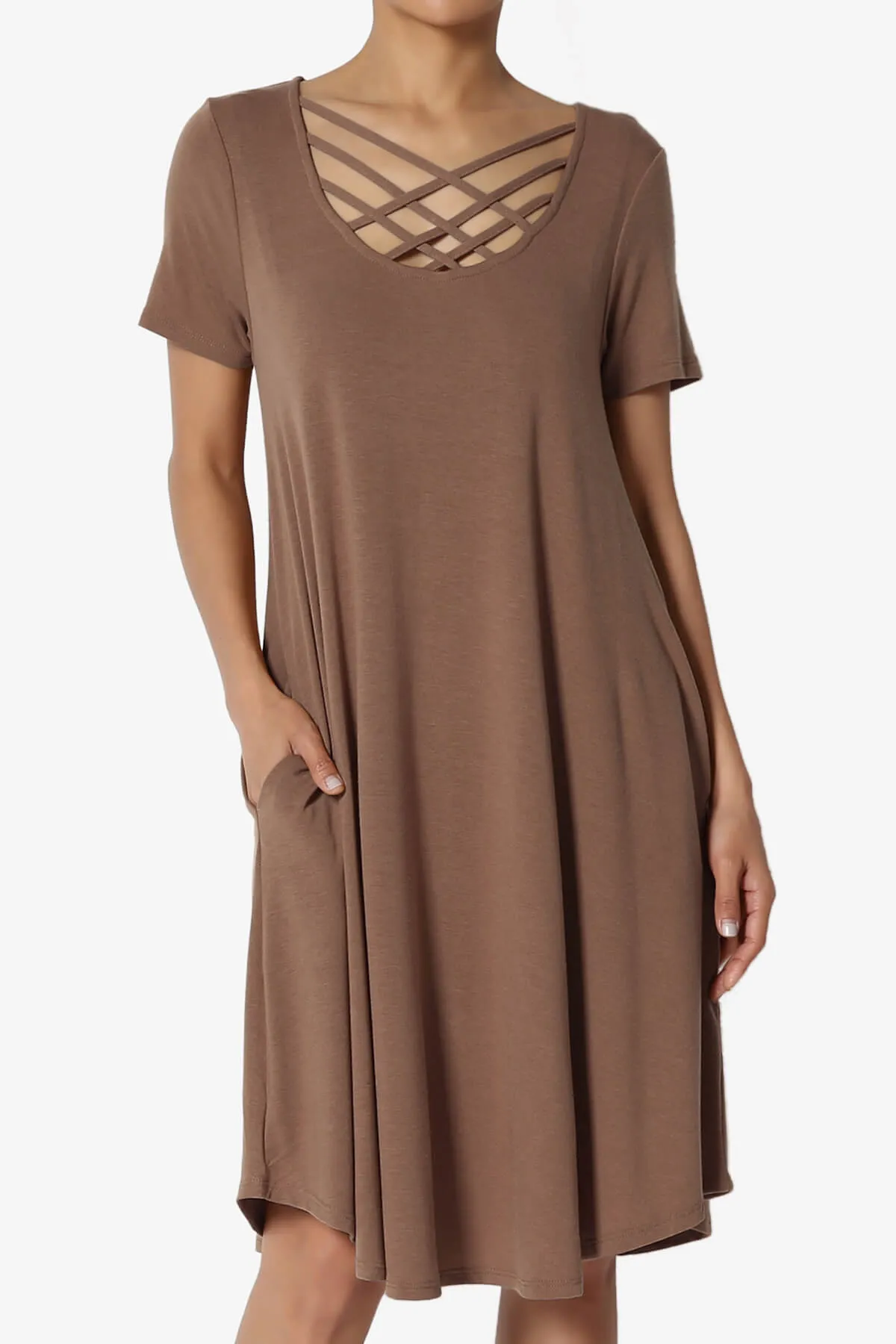 Amella Strappy Scoop Neck Pocket Dress