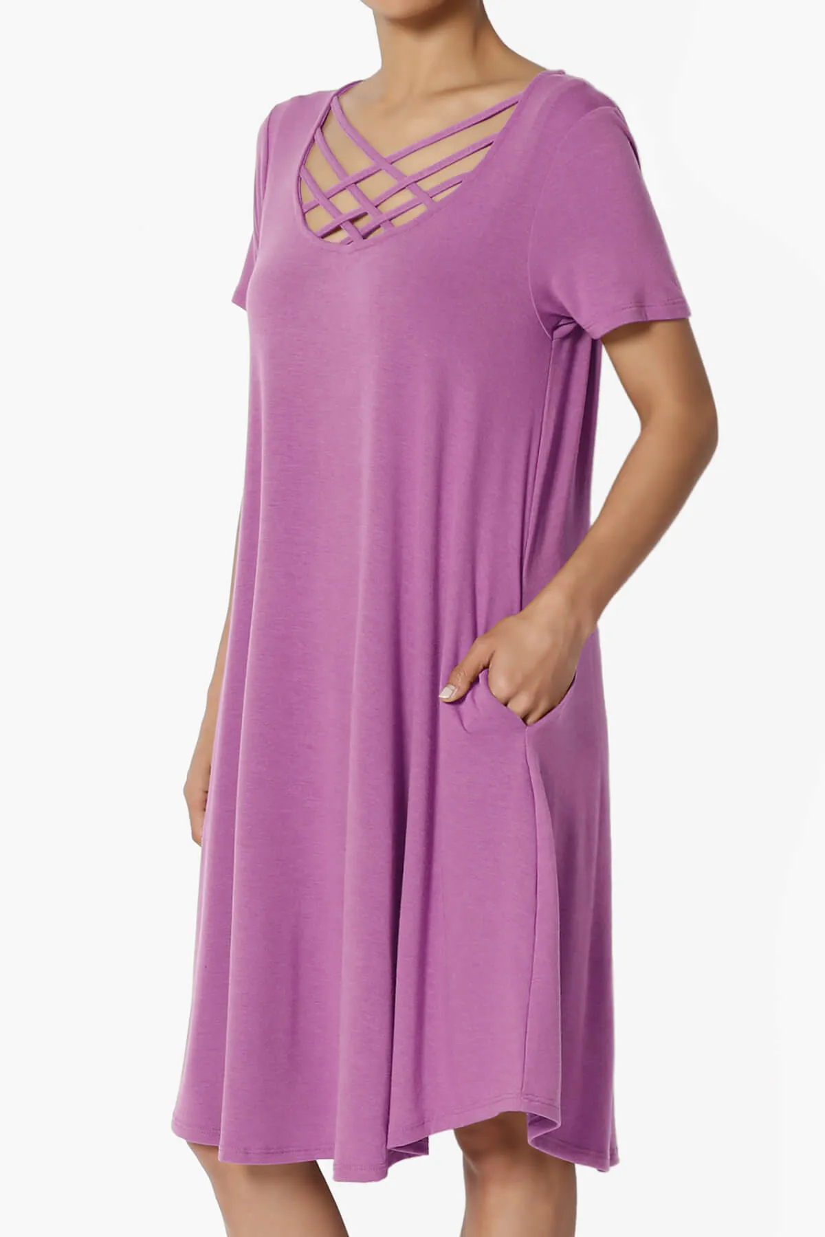Amella Strappy Scoop Neck Pocket Dress