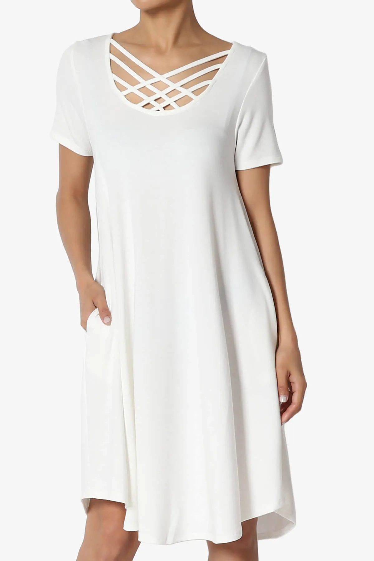 Amella Strappy Scoop Neck Pocket Dress