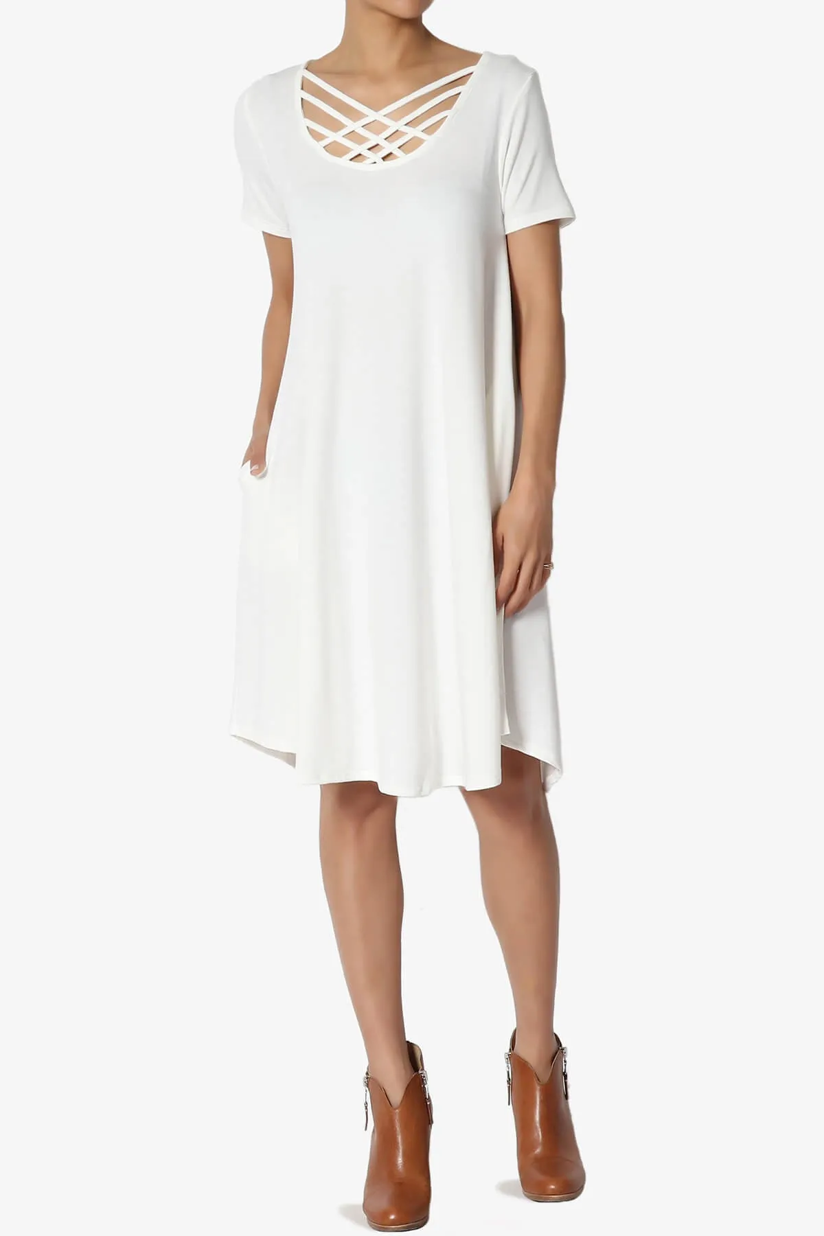 Amella Strappy Scoop Neck Pocket Dress