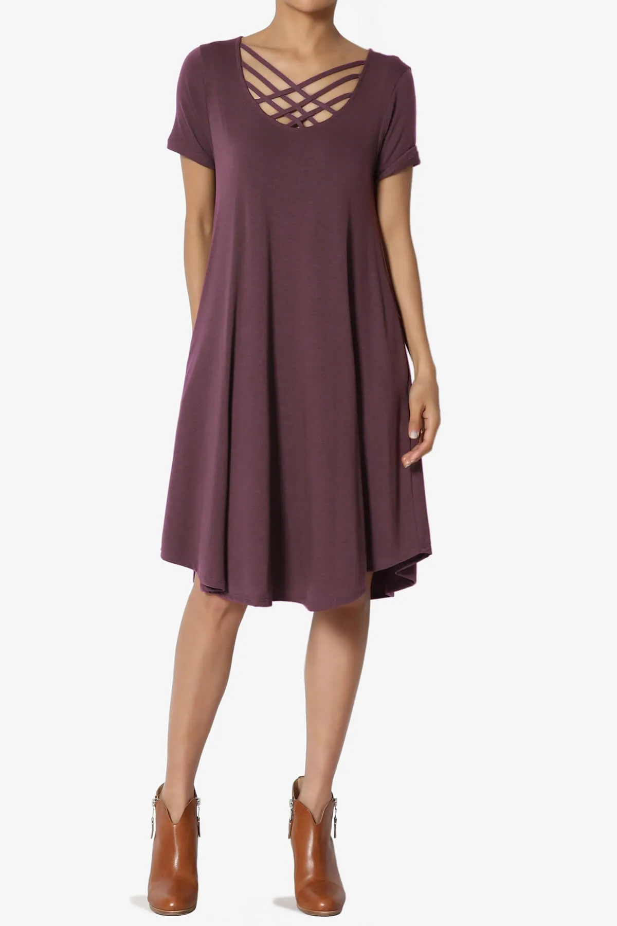 Amella Strappy Scoop Neck Pocket Dress