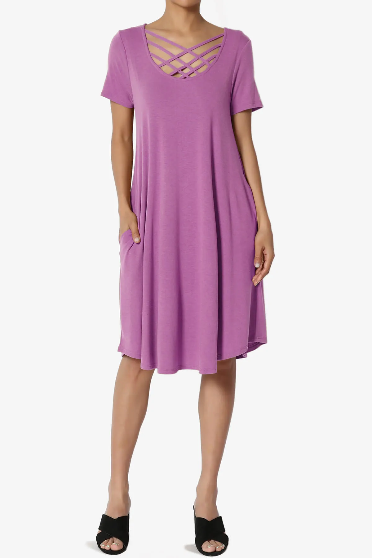 Amella Strappy Scoop Neck Pocket Dress