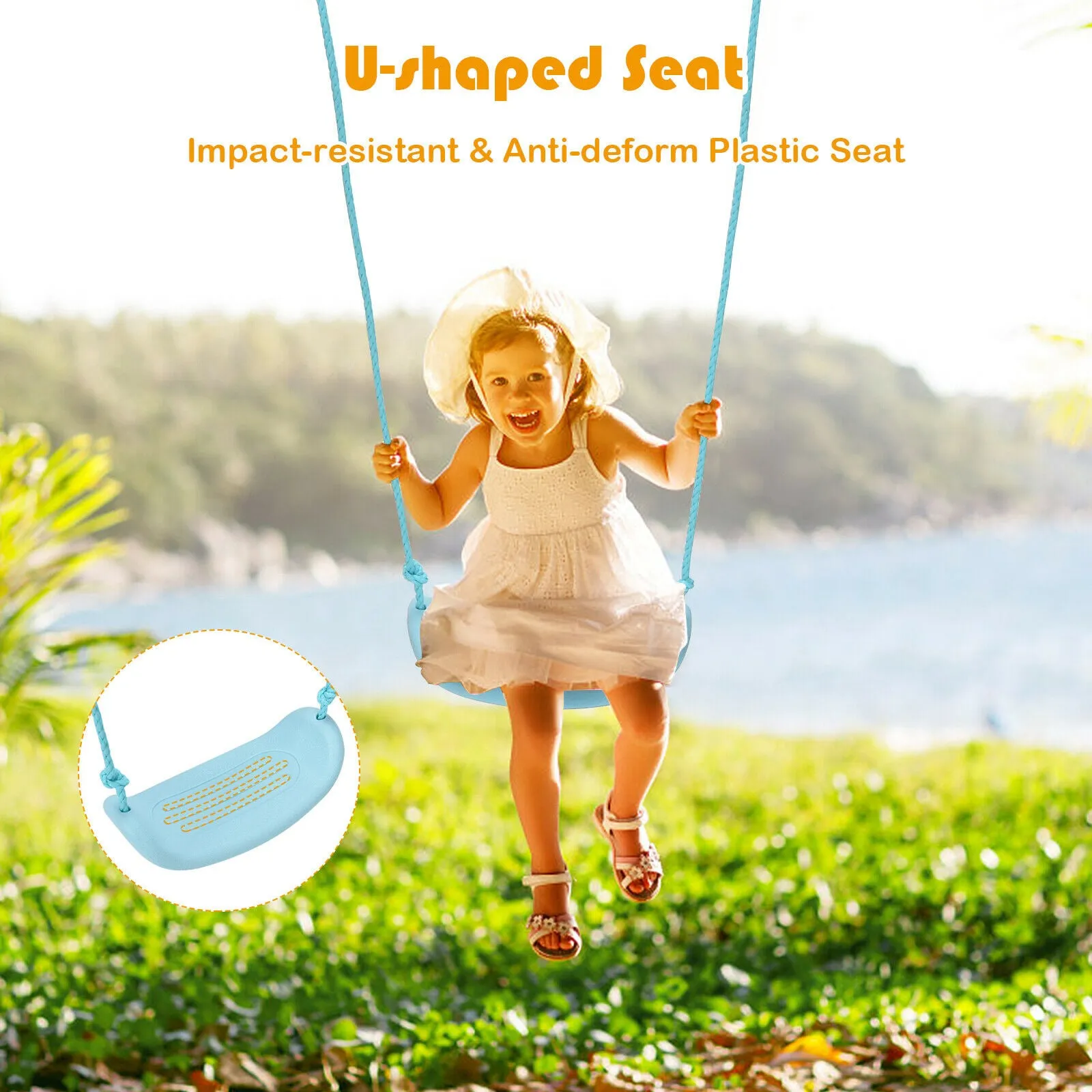 Anti-rust & Impact Resistant Children's Swing Set | Super Strong & Secure | 3-7 years