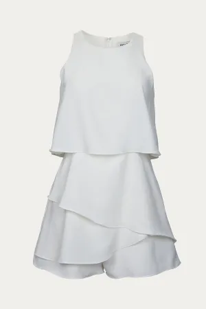 ASYMMETRIC LAYERED GEORGETTE ROMPER