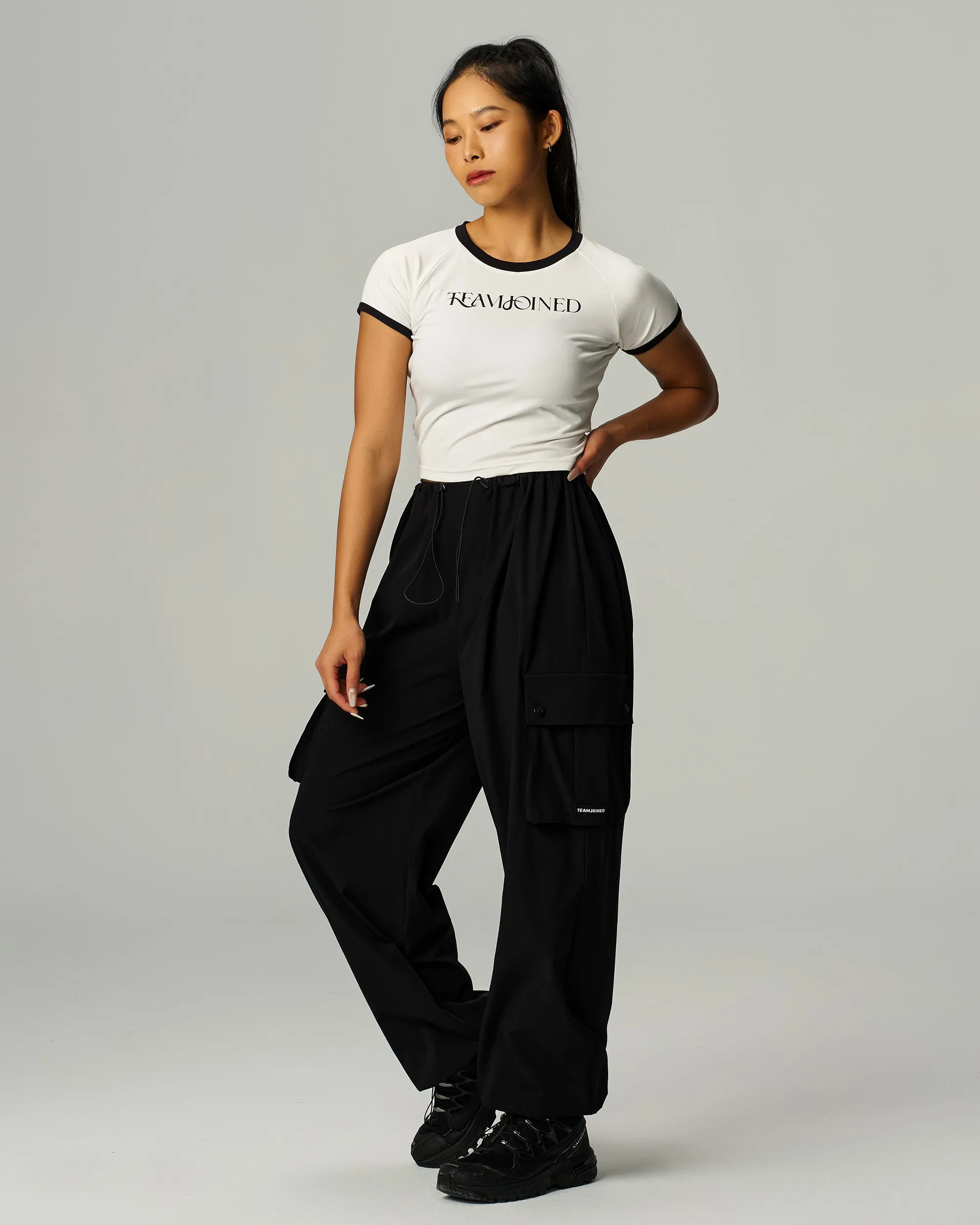 Aura Raglan Sleeve Crop Tee