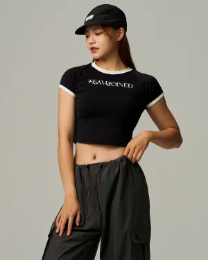 Aura Raglan Sleeve Crop Tee