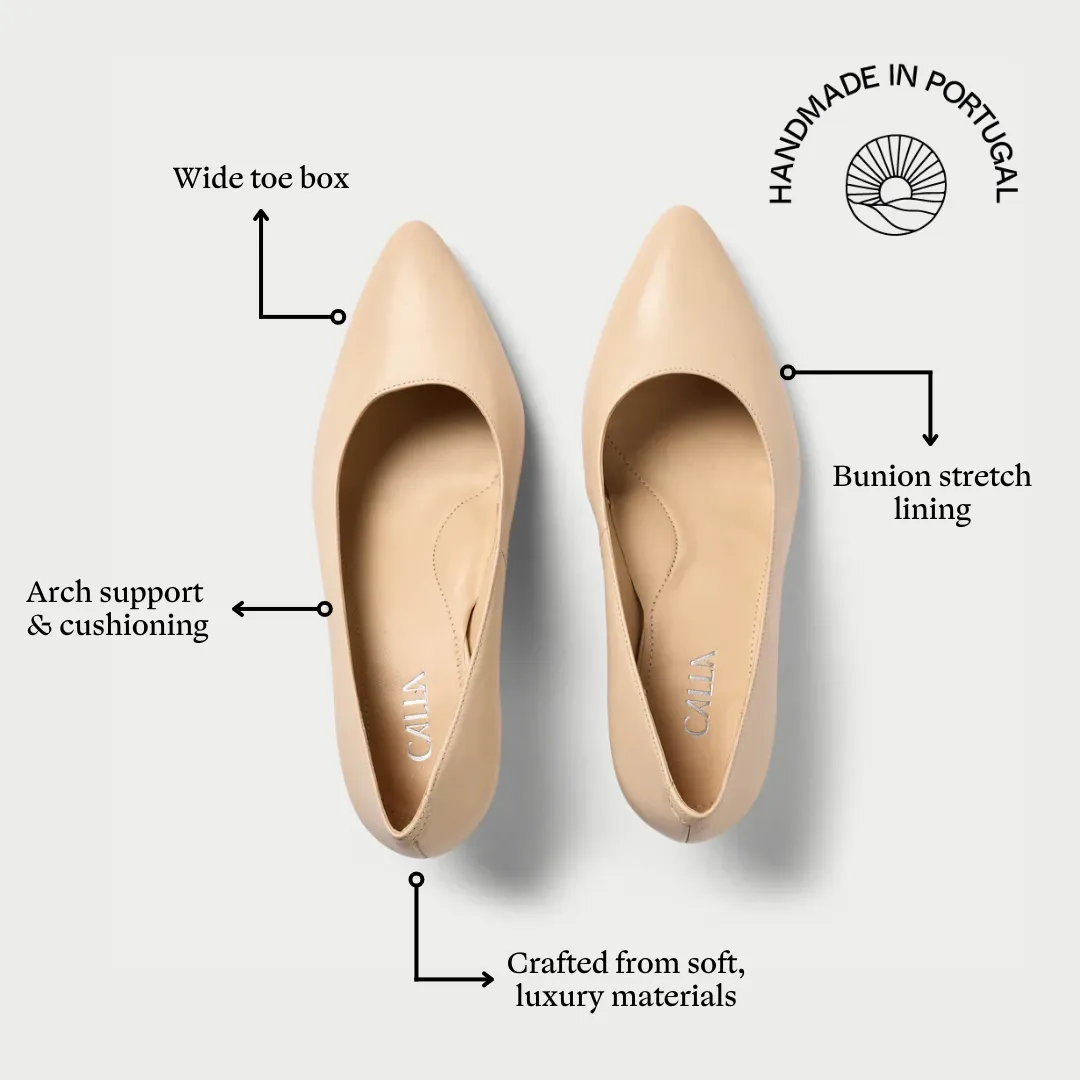 Ava - Light Beige Leather