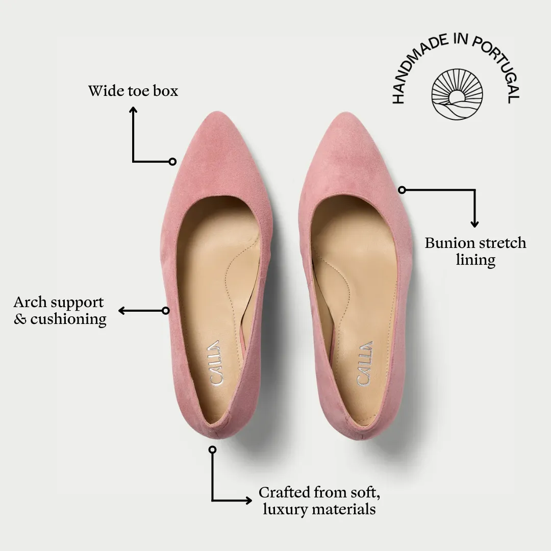Ava - Pink Suede