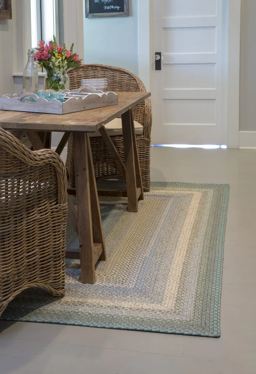 Baja Blue Cotton Braided Rug