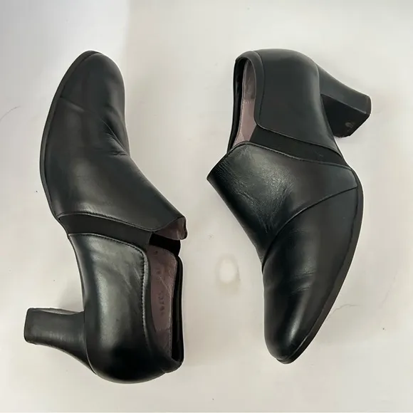 BEAUTIFEEL Tatiana Black Leather Pumps Booties Women's Size EUR 37 US 6.5