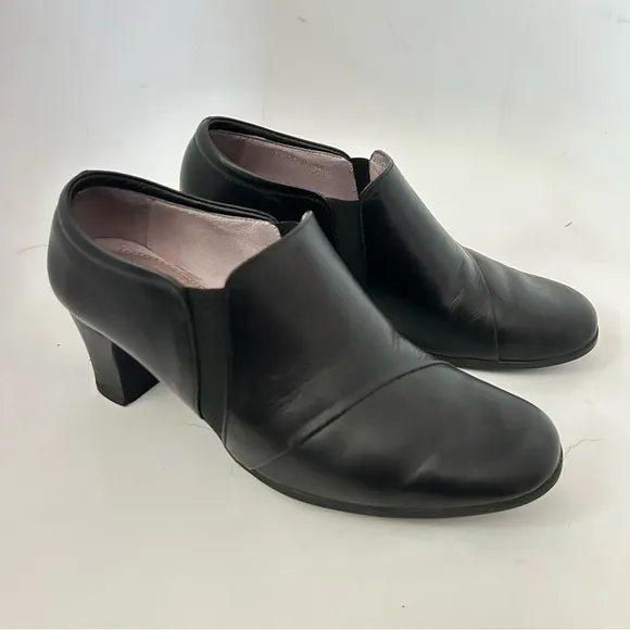 BEAUTIFEEL Tatiana Black Leather Pumps Booties Women's Size EUR 37 US 6.5