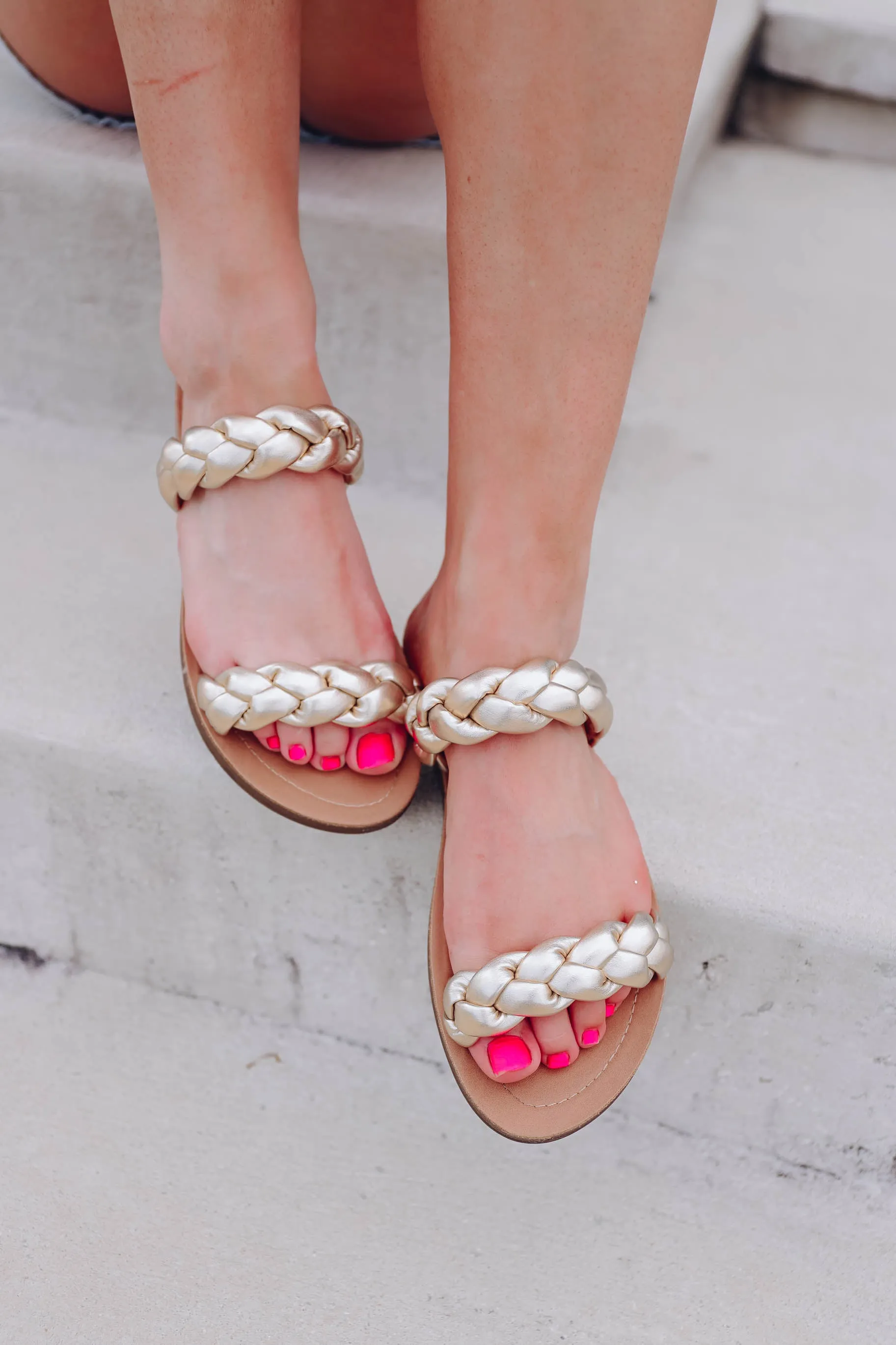 Bethany Braided Sandal - Gold