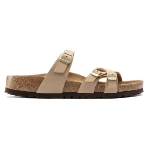BIRKENSTOCK- FRANCA SOFT FOOTBED NUBUCK LEATHER SANDAL