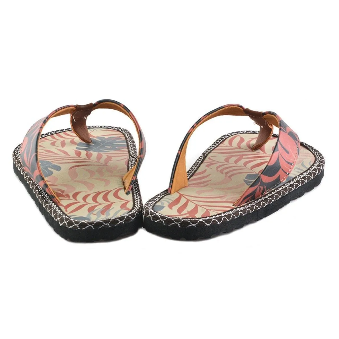 Black & Orange Jungle Flip-Flop CAL411