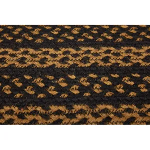 Black and Tan Jute Braided Rug