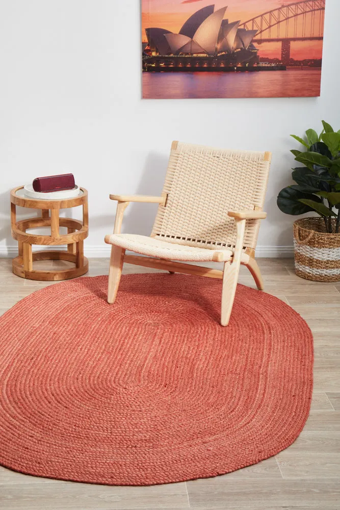 Bondi Terracotta Oval Rug