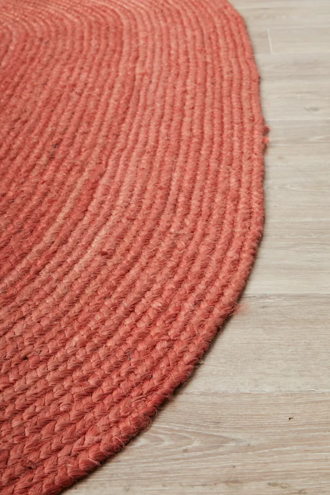 Bondi Terracotta Oval Rug