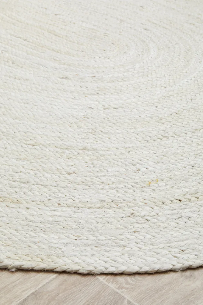 Bondi White Oval Rug