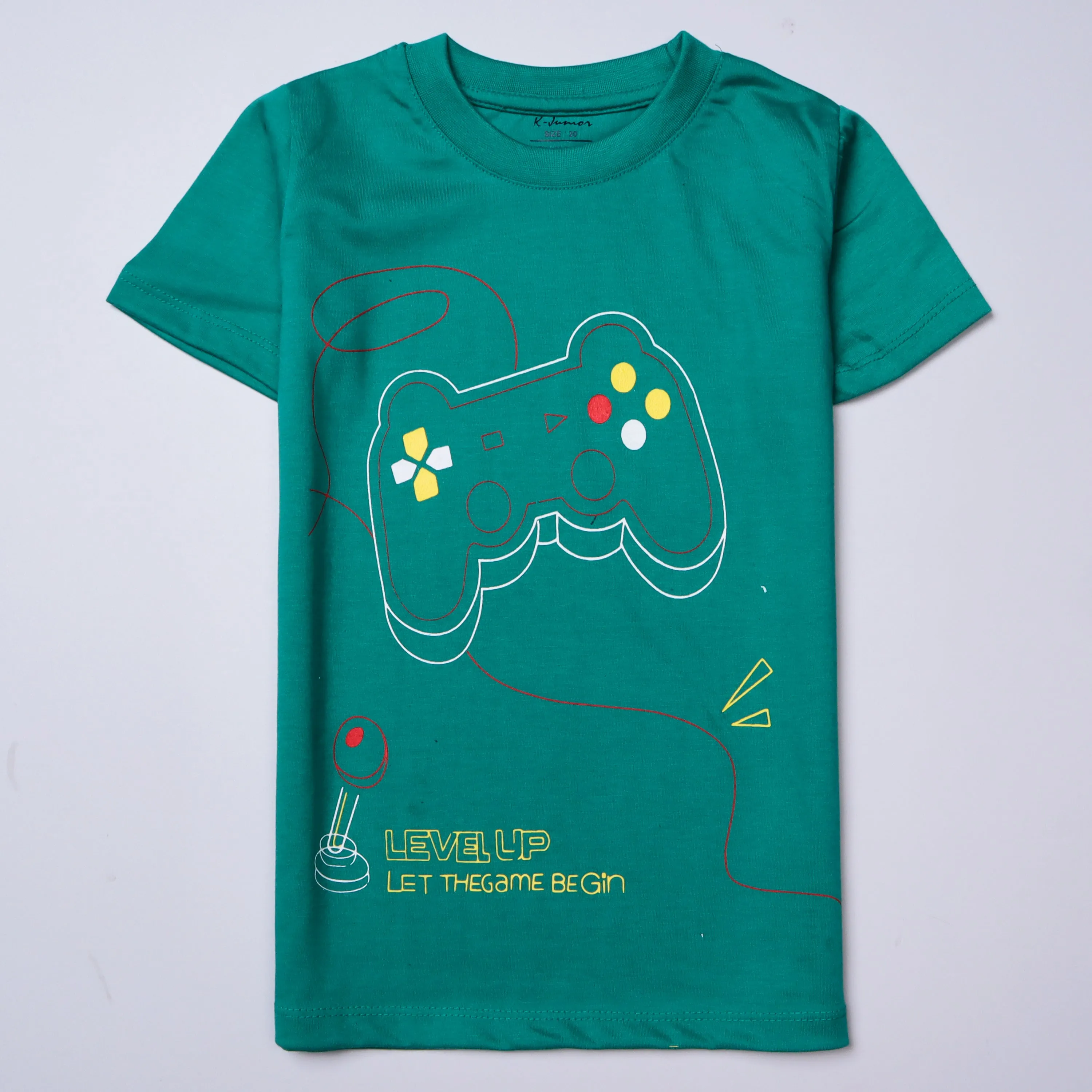 Boys Half Sleeves-Printed T-Shirt (Level Up)