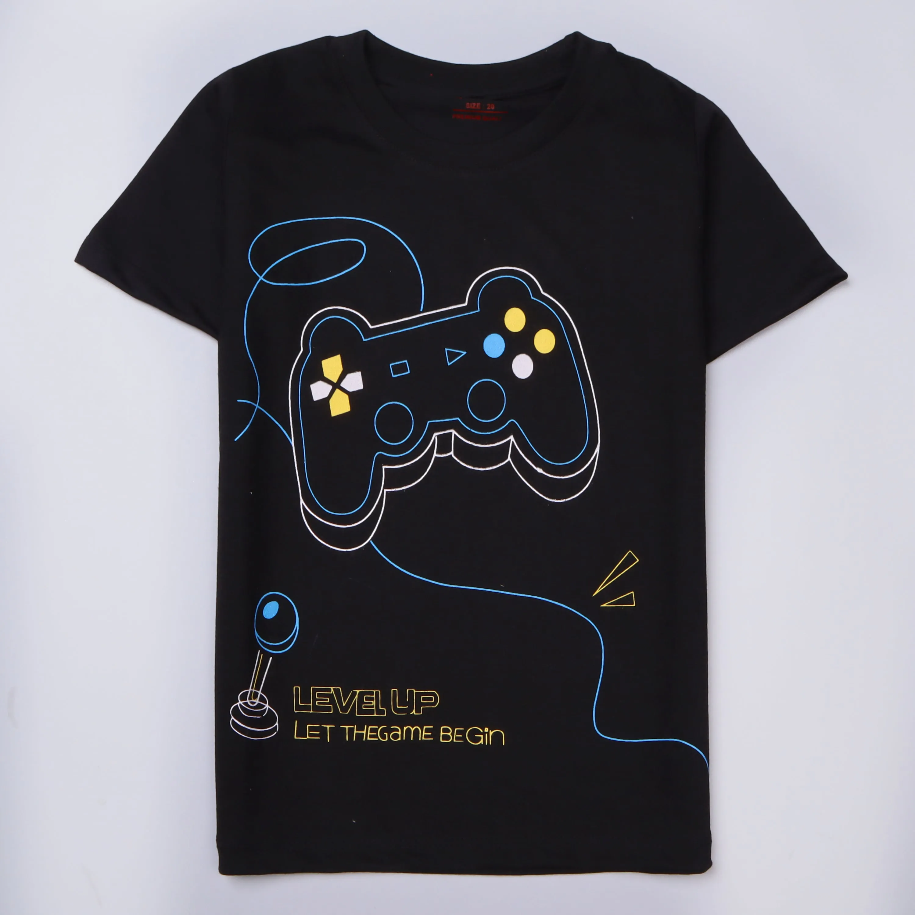 Boys Half Sleeves-Printed T-Shirt (Level Up)
