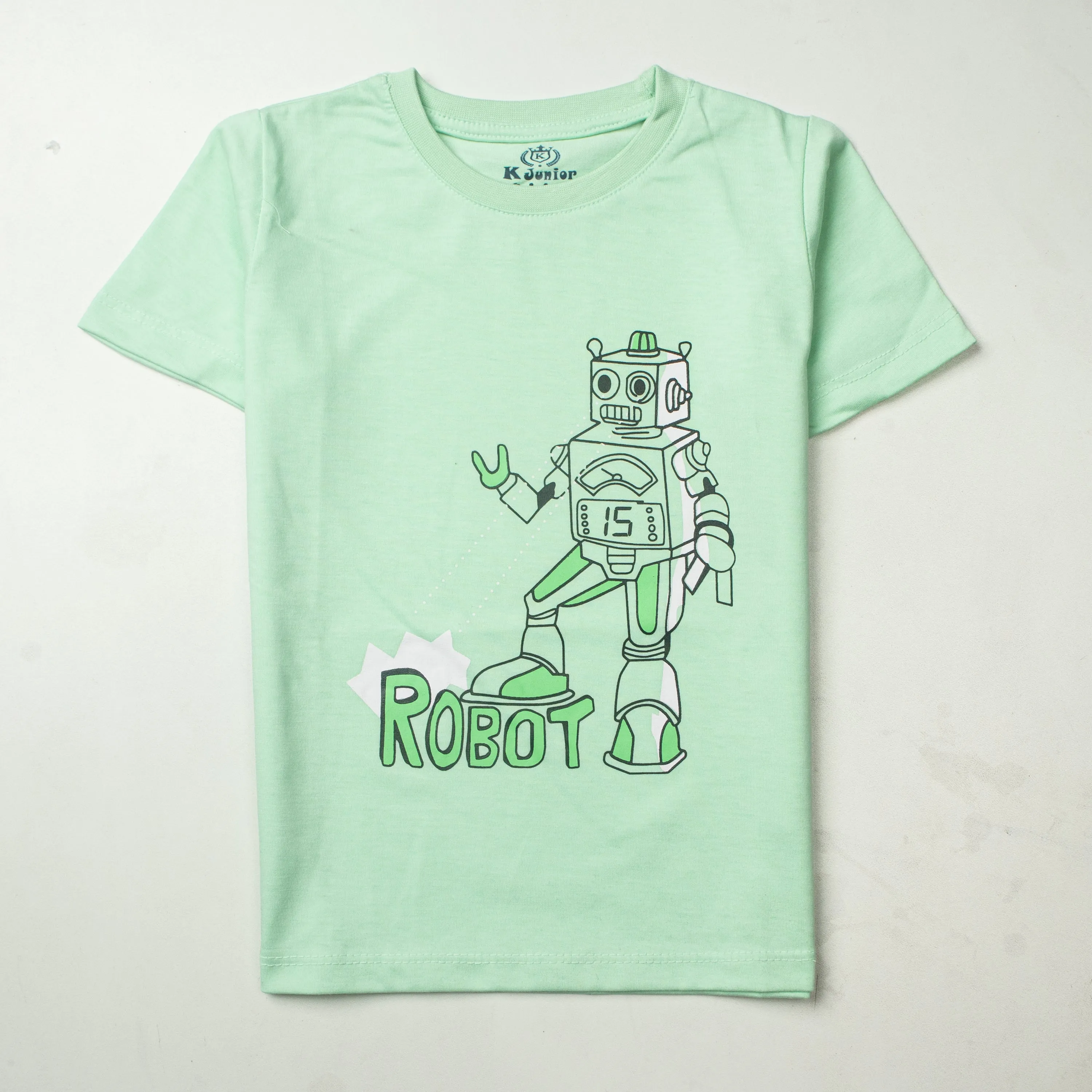 Boys Half Sleeves-Printed T-Shirt (Robot)