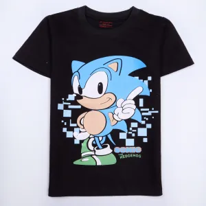 Boys Half Sleeves-Printed T-Shirt (Sonic)